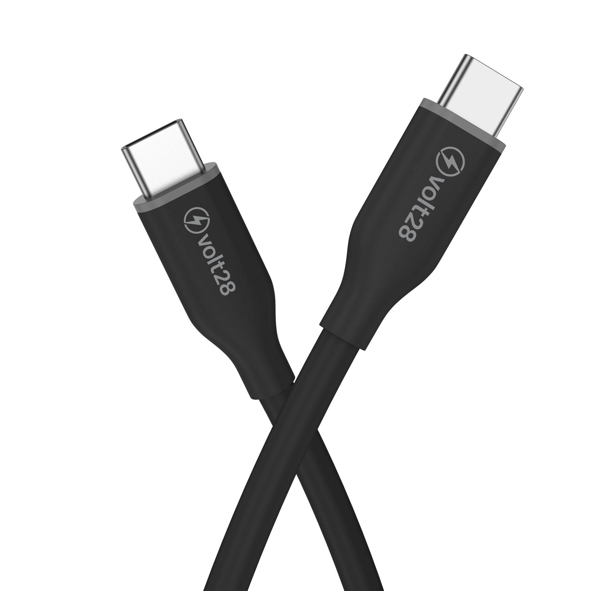 USB 2.0 C to C Fast Charging Cable – 60W, 1 Meter (Black, Silicone)
